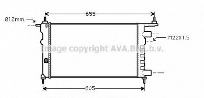 AVA QUALITY COOLING ol2261 -  Радиатор, охлаждение двигателя